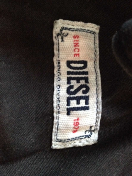 Diesel / Jeansjacke in Lederoptik 