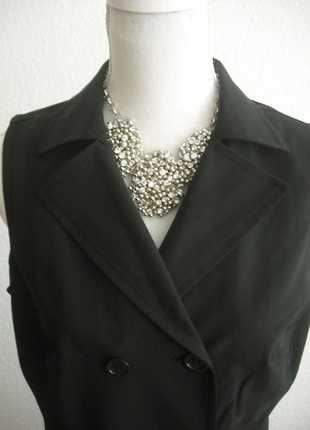 Topaktuell - schwarzes Kleid / Longweste - Gr. 40