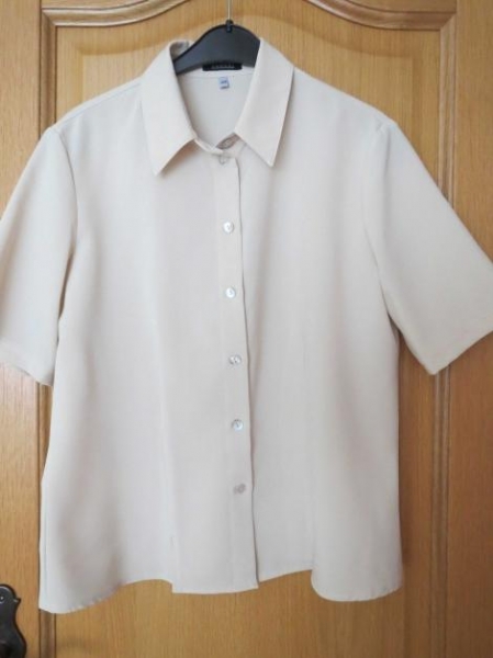 Bluse,Kurzarm,beige