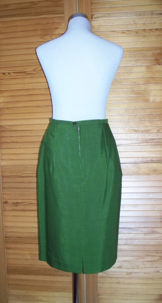 VINTAGE// Grüner Midirock (highwaist) von *Trevira 70/30* Gr. 34/ 36