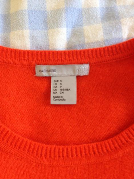 Cashmere Pullover H&M Orange 
