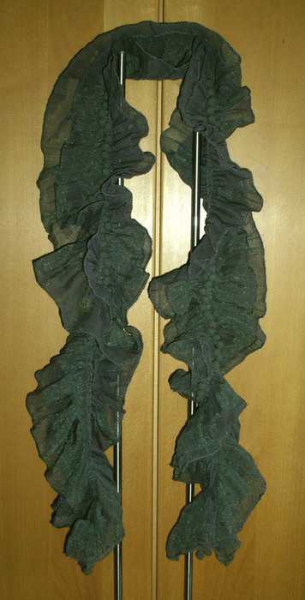 Feiner Schal, glitzert leicht, grün/grau