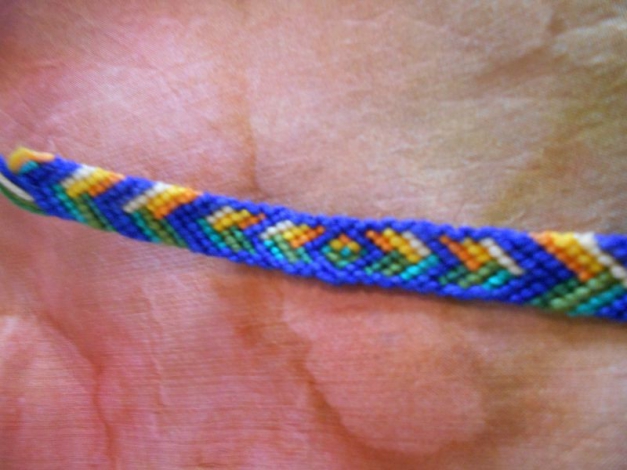 Armband | Freundschaftsarmband blau-gelb-orange-grün