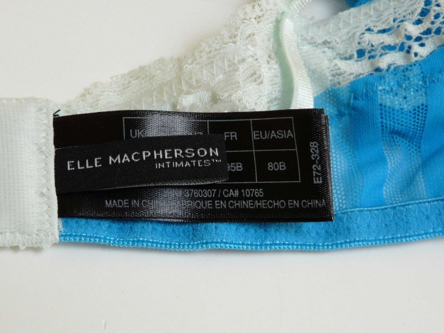 Elle Macpherson Intimates BH 80B Sheer Ribbons Blau