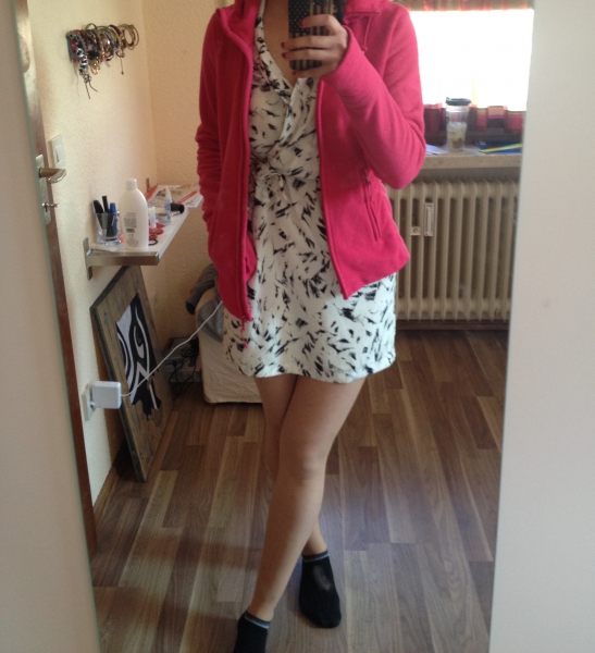 pinke fleecejacke