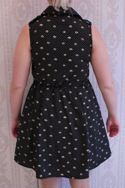 Sommerkleid Blumen Blümchenmuster schwarz