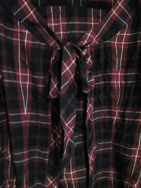 Cardigan - Schwarz, Rot, Weiß kariert -  mit Schleife und Schwarzen Knöpfen