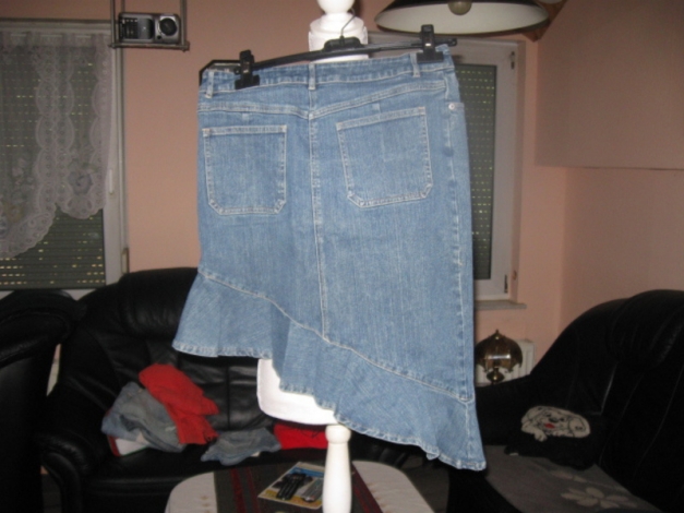 *** Asymmetrisch ~ Rüschen ~ Jeans ~ Rock *** 