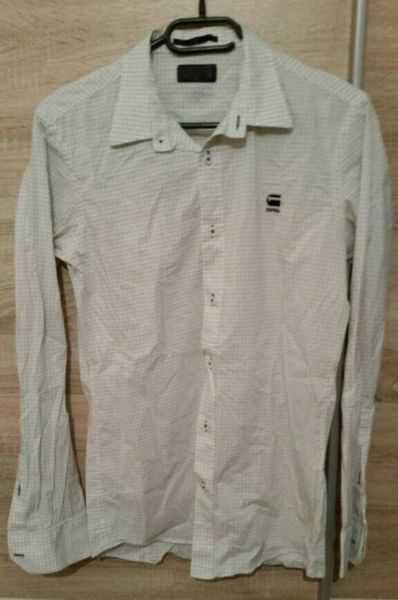 G STAR Hemd S Weiß Karriert RAW Slim Fit