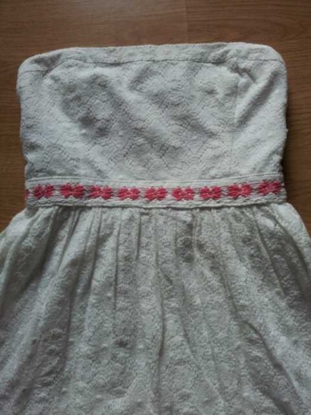 Hollister Kleid weiß Spitze Größe L 