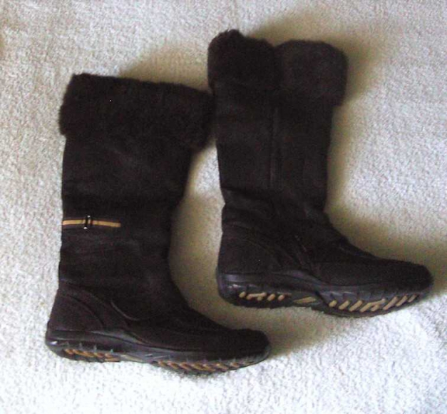 Braune Stiefel , Gr.39
