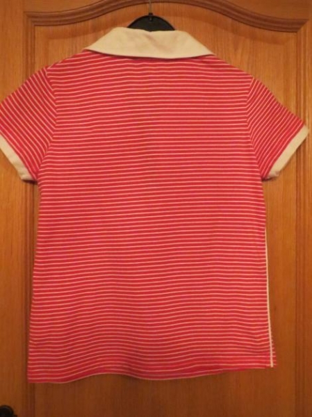 Shirt/Poloshirt,gestreift,rot-weiß