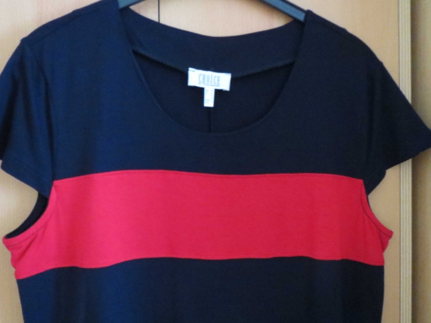 Kleid/Tunika, Gr.42/M, marine-rot-beige