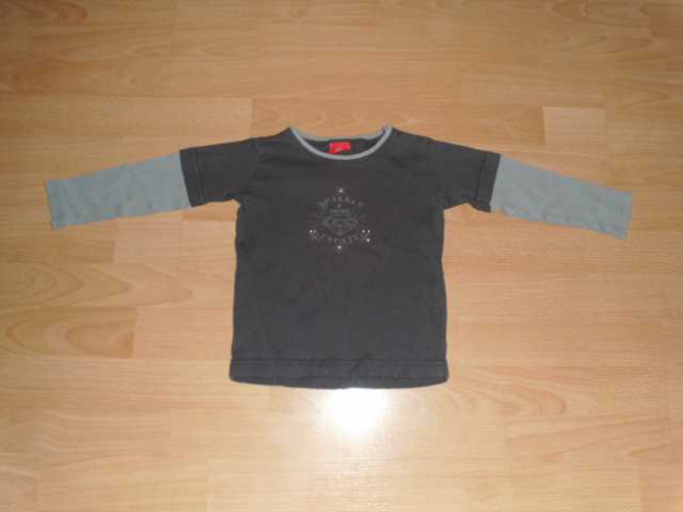 Langarmshirt von Esprit, anthrazit mit Motiv, Gr. 104