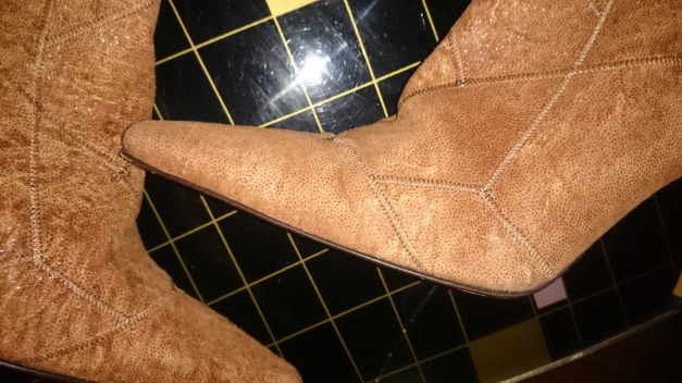 Lederstiefel High Heel Designer Glitzer Michel Perry