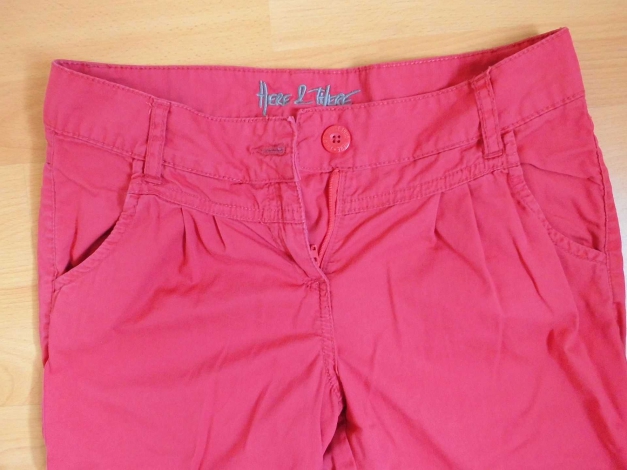 Lässige 7/8 Baumwollhose in rot Gr. 36/38