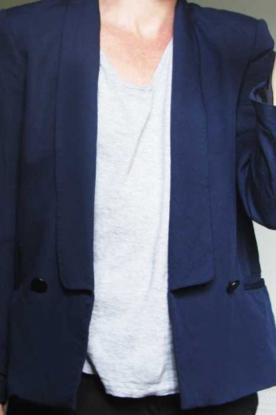 Zara Blazer S 36 dunkel blau marine einreihig