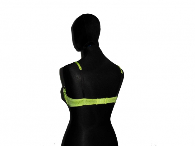 BH neon gelb grün 75B Spitze Punkteschwarz weiß New Yorker Cyber Hipster