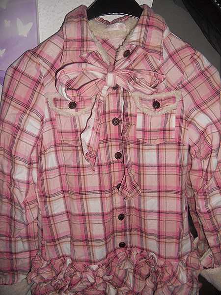 Liz Lisa Winter Kleid Rosa Kariert