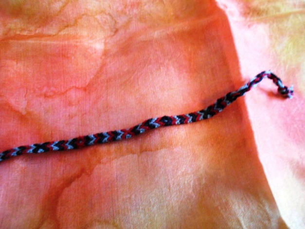 Armband | Freundschaftsarmband schwarz-bordeaux-grau