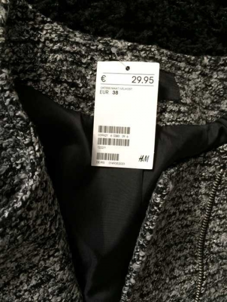 H&M Boucle Blazer 36/38 in Grau Silber Business Jacke Jacket