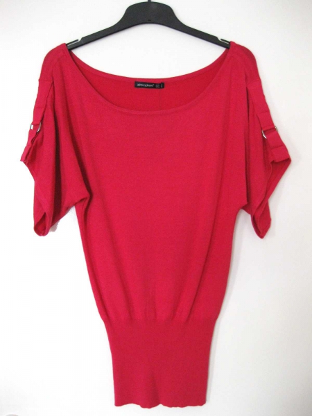 Primark Longtop/Minikleid Pulli fuchsia pink *NEU mit Etikett* Gr. 34 kurzärmlig
