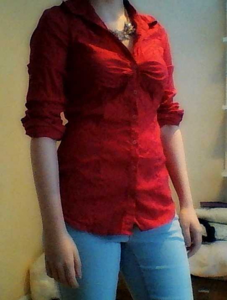 Rote Hemd Bluse 