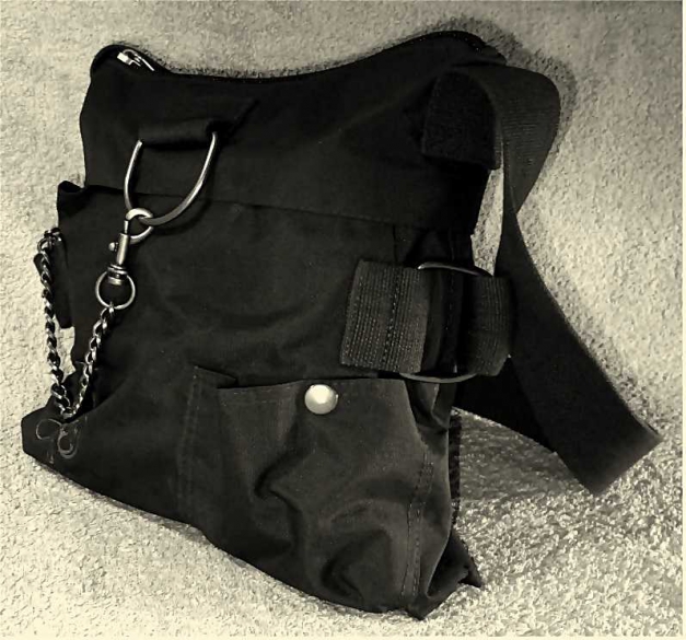 Damen-Umhänge-Tasche schwarz 