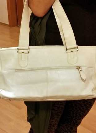 Weiße Echte Leder Tasche