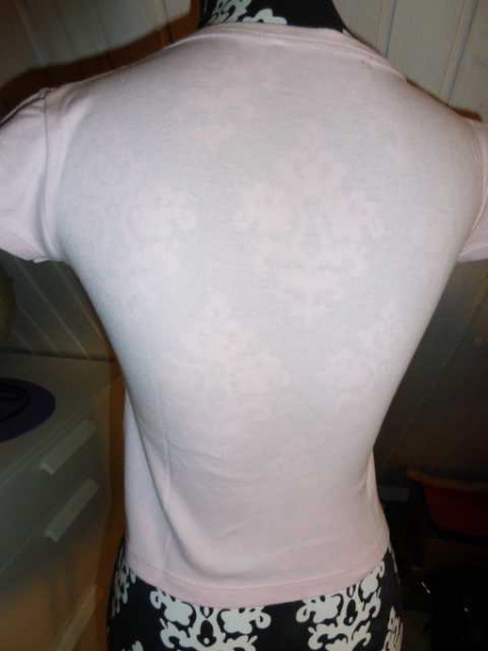 T-Shirt - sehr kurz - rosa - Größe 34 / 36 - geschenkt