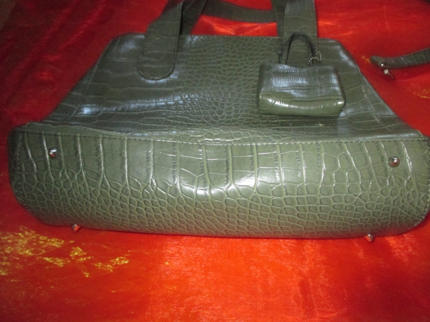 NEU Kroko- Style Leder Henkel Umhänge Tasche 