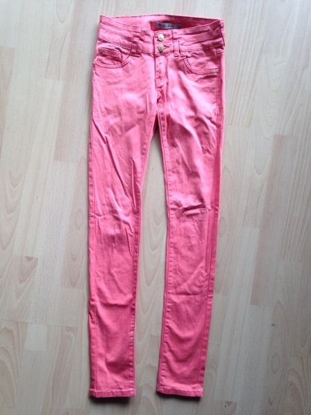 Neue Strech Jeans , lachs farben, Gr 34