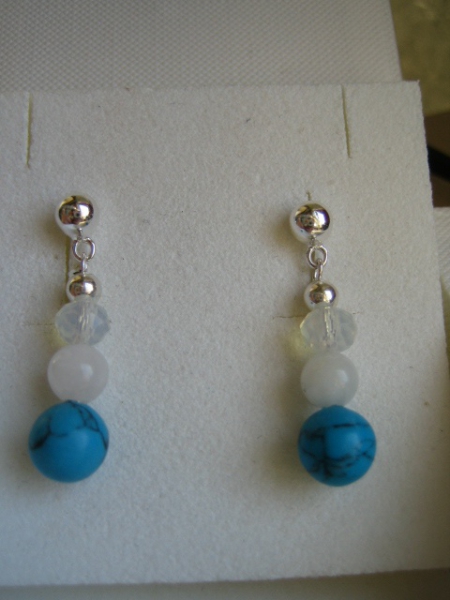 Ohrringe Türkis Morganit 925er Silber