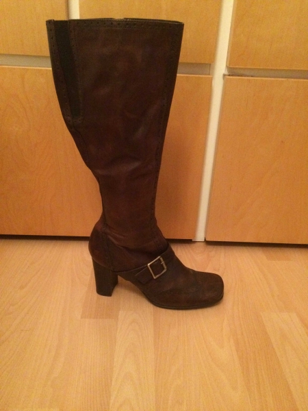 Schöne braune Lederstiefel Gr. 40
