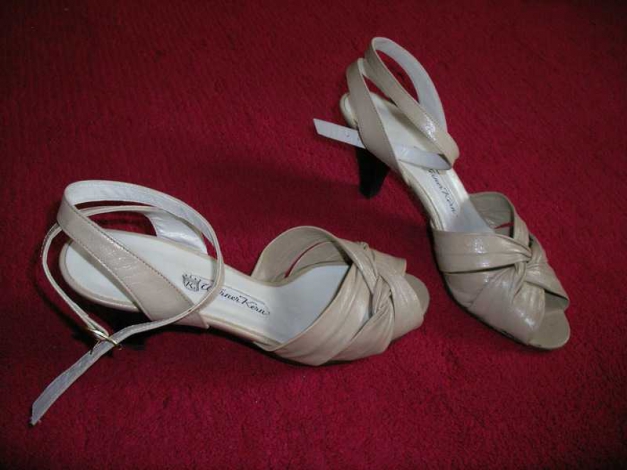 Beige Werner Kern (Tanz-) Schuhe,Sandaletten, Echt Leder, Gr. 37 / Gr.4