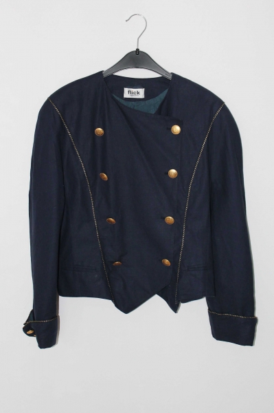 -- Marinejacke --Jacke in Blau Gold-Knöpfen Marine