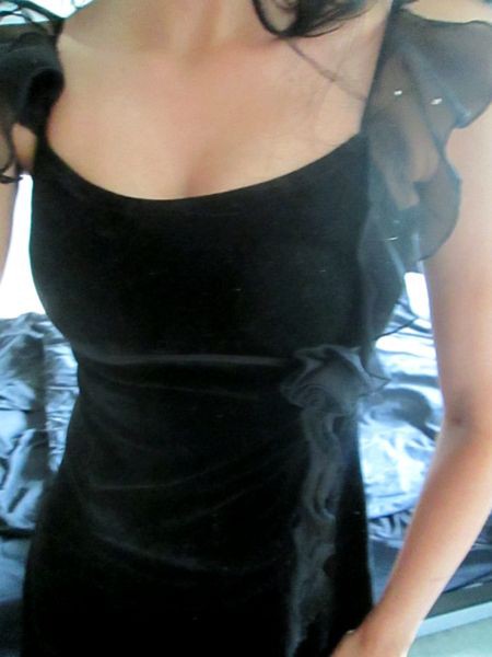 Samt-Minikleid *Kleid *Rose* *Schwarz* *Gothic* *Batcave* *Mera Luna*