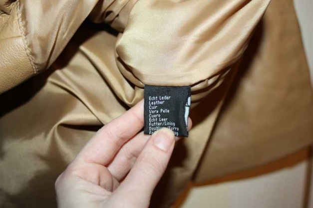 Lederjacke, echtes Leder, braun, camel, cognac, Gr. 46