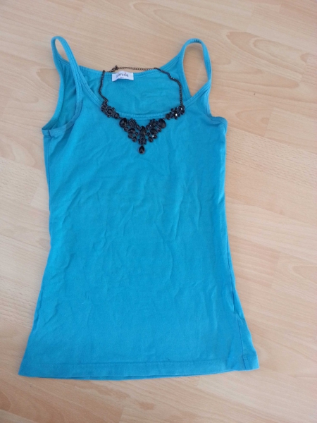 Basic Top grün türkis Gr. 34