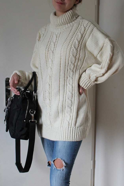 Pullover handgestrickt, Wolle