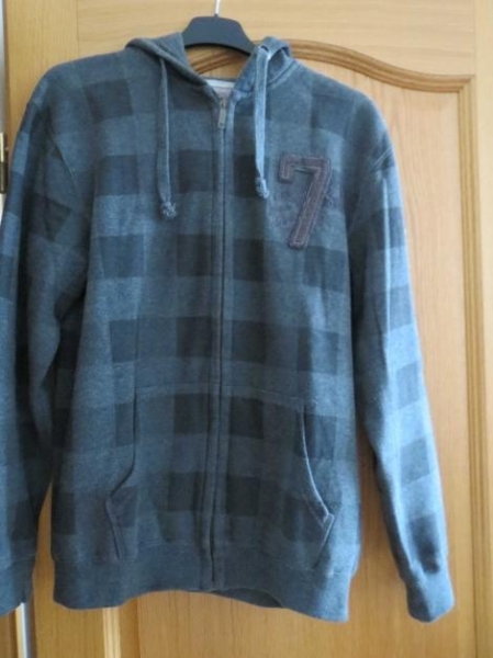 Sweatshirtjacke,kariert,mit Kapuze