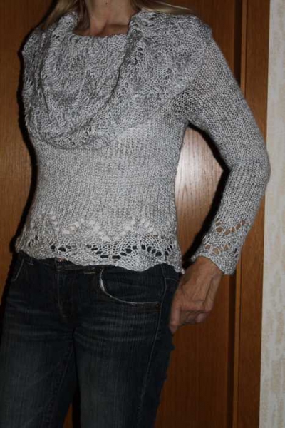 Silber -grauer Pulli