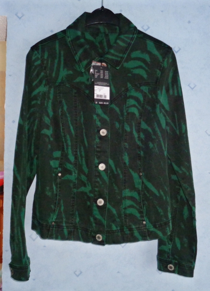 Jeans Jacke Zebra Print 