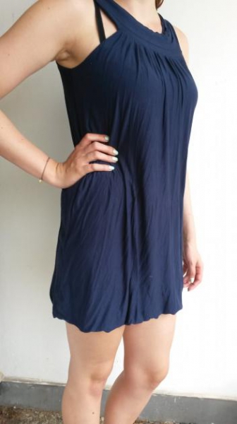 wie neu! schickes dunkelblaues Kleid