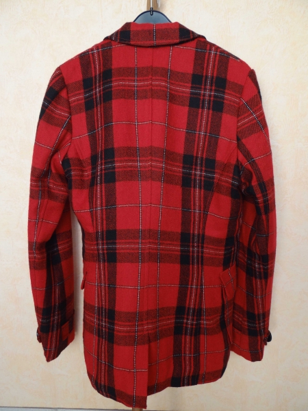 Süße rotkarierte Übergangs-/Winterjacke 