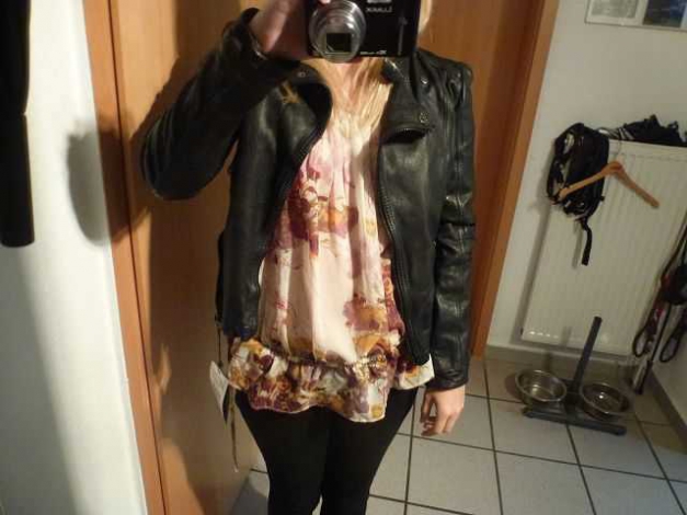 NEU Echte schwarze Lammlederjacke von Zara NEU