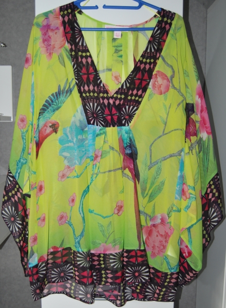 MATTHEW WILLIAMSON FOR H&M TUNIKA KLEID MIT KOLIBRIS, SOMMER, SHIRT, NEU! XS 34
