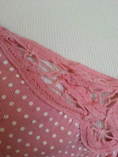 Edc by Esprit Top Hängerchen in rosé Dots Punkte Gr.M