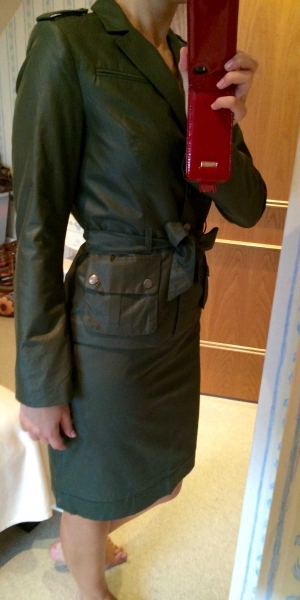 NEU Business Kostüm Military Rock Jacket Blazer Damen M 38 grün oliv khaki kaki