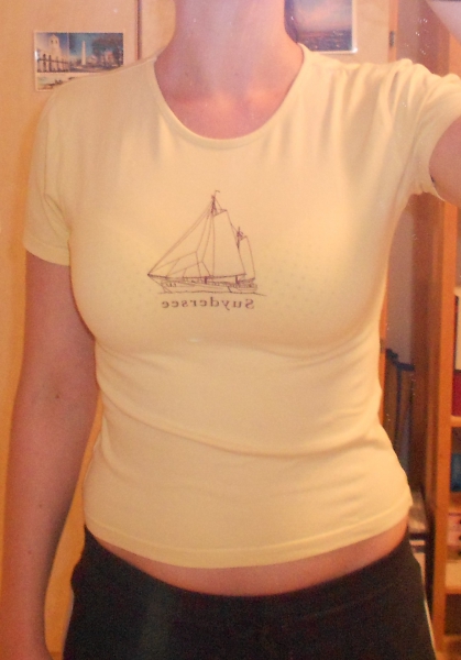 T-Shirt Crop Top gelb Gr.XS/S Suydersee